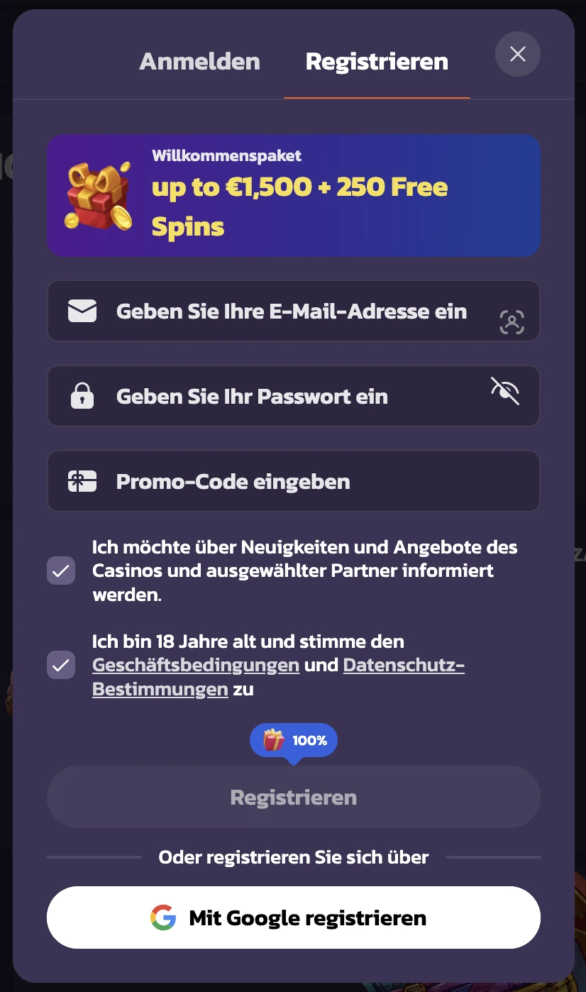 coolzino registrieren